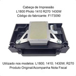 Cabeca Impressao L1800 Photo 1410 R270 1430W EPSON